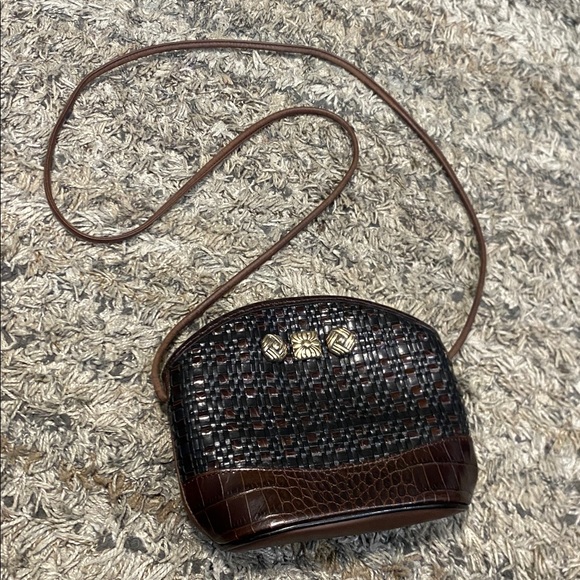 Brighton Elegant Brown Woven Crossbody Bag - Picture 11 of 11